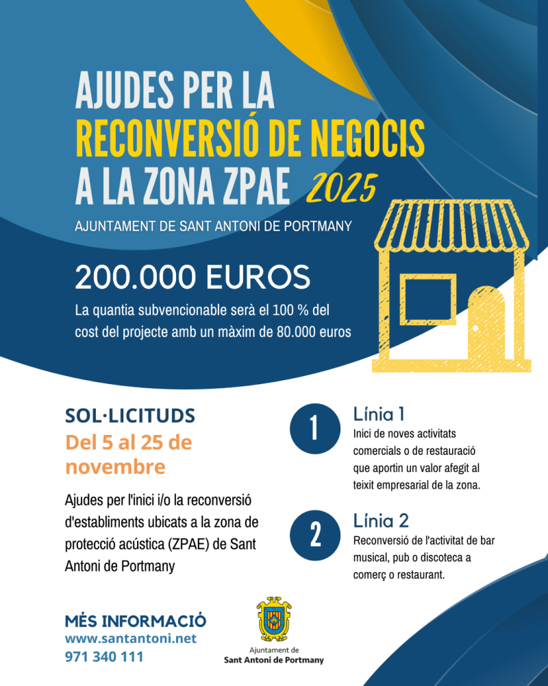  Imagen Abierto el plazo para solicitar las ayudas destinadas a la reconversión de negocios en la zona ZPAE