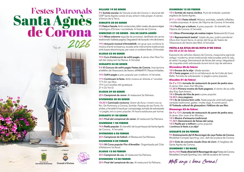  Imagen El Ayuntamiento de Sant Antoni presenta el programa de las fiestas patronales de Santa Agnès de Corona 2026