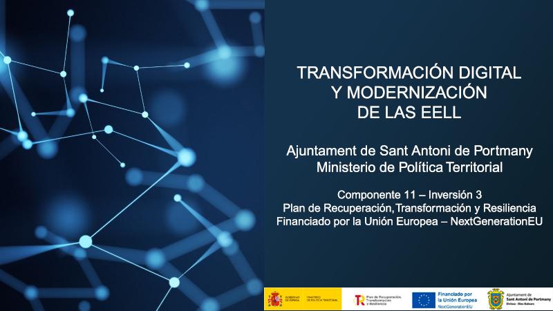  Imagen El Ayuntamiento de Sant Antoni obtiene una ayuda para la realización de proyectos de modernización y digitalización