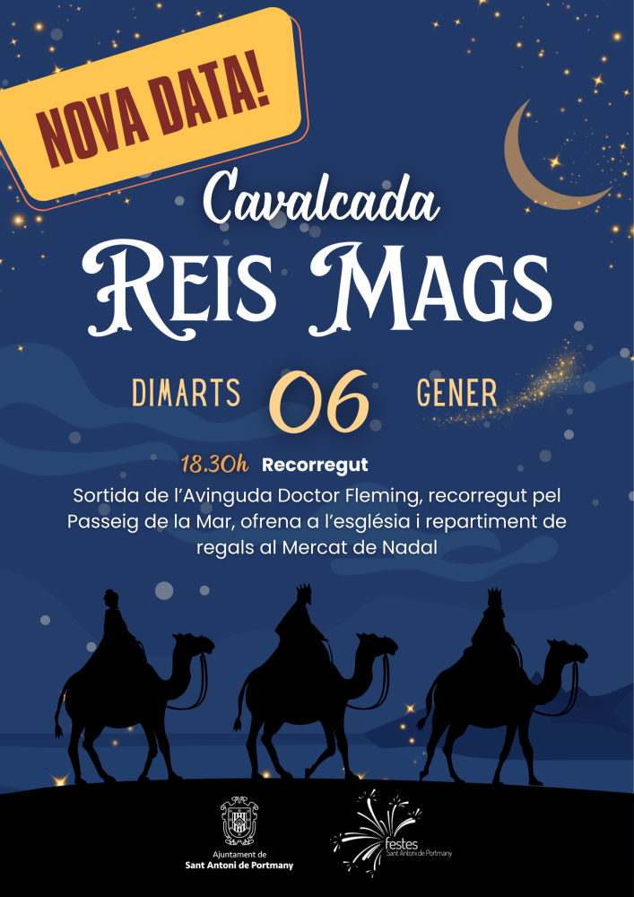  Imatge Sant Antoni trasllada la cavalcada de Reis al dimarts 6 de gener