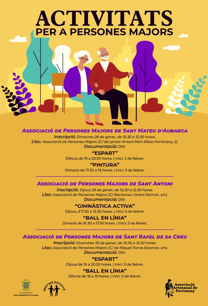  Imagen El Ayuntamiento de Sant Antoni pone en marcha un nuevo programa de actividades dirigidas a las personas mayores del municipio