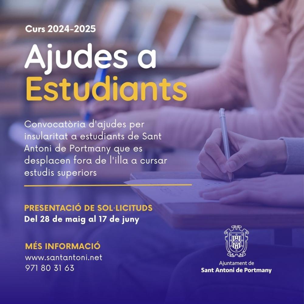  Imagen Sant Antoni de Portmany concede 94 ayudas para estudiantes del municipio que cursan estudios superiores fuera de la isla