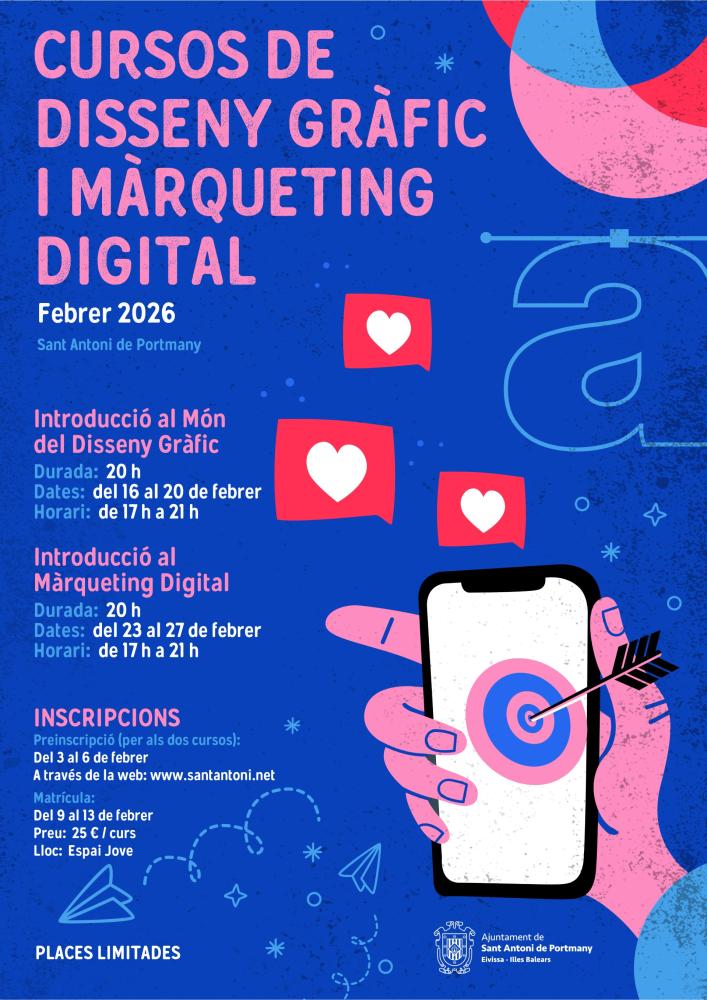  Imagen El Ayuntamiento de Sant Antoni impulsa la formación digital con cursos de diseño gráfico y marketing para adultos