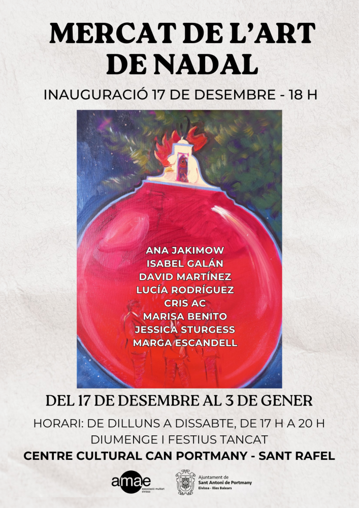 Imatge Can Portmany acull l’exposició col·lectiva 'Mercat de l’Art de Nadal' de l’AMAE