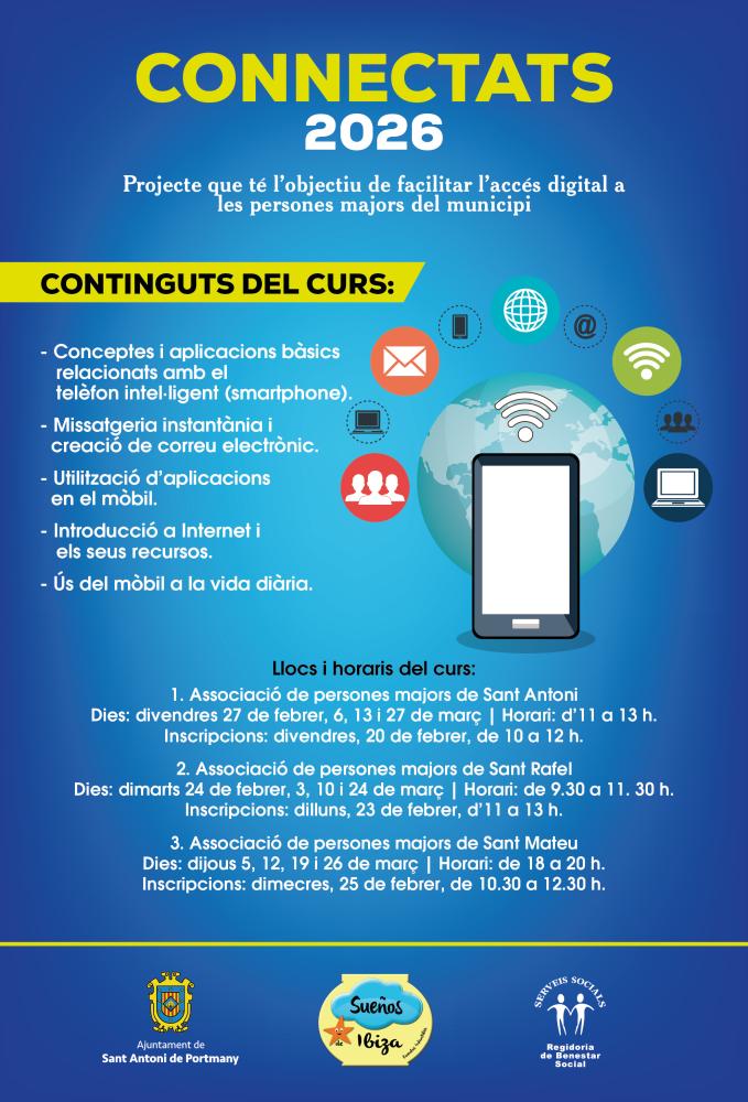  Imagen Sant Antoni de Portmany posa en marxa el curs ‘Connectats’ per atracar la tecnologia a la gent major