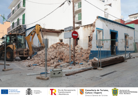 El Ayuntamiento de Sant Antoni inicia la demolición de la vivienda de Can Tonís para la creación de un espacio cultural