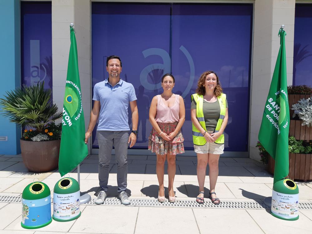  Imatge Sant Antoni de Portmany tornarà a competir aquest estiu per revalidar la Bandera Verda de la sostenibilitat hostalera d'Ecovidrio