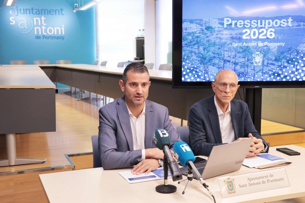  Imatge L'Ajuntament de Sant Antoni presenta un pressupost de 56,1 milions per al 2026, amb un augment del 10,66 per cent