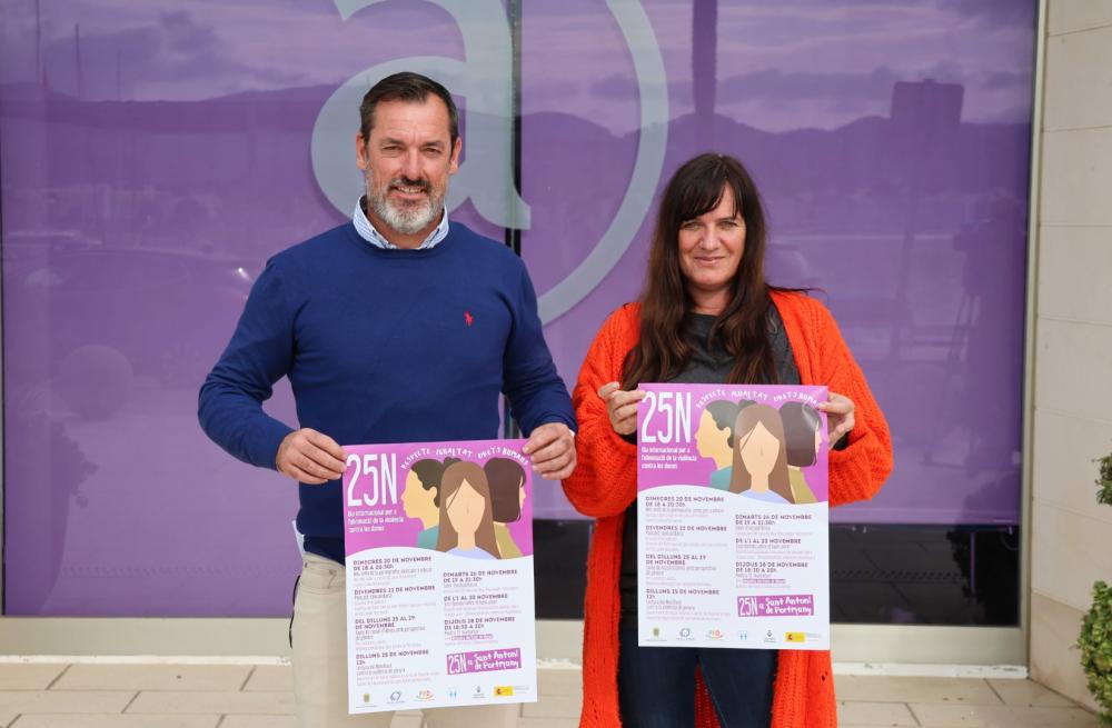  Imagen El Ayuntamiento de Sant Antoni presenta el programa de actividades del 25N