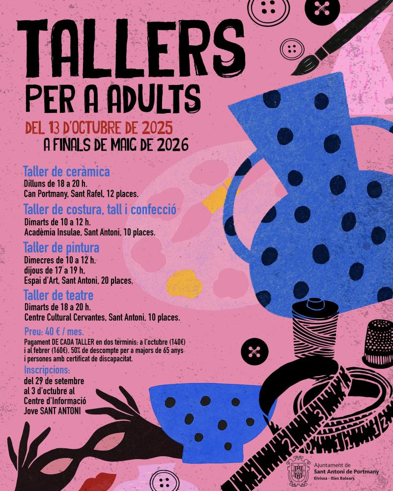  Imagen Sant Antoni abre el plazo de inscripción para los talleres culturales de adultos 2025-2026